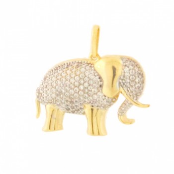 Pingente elefante zirconia cristal. 160927