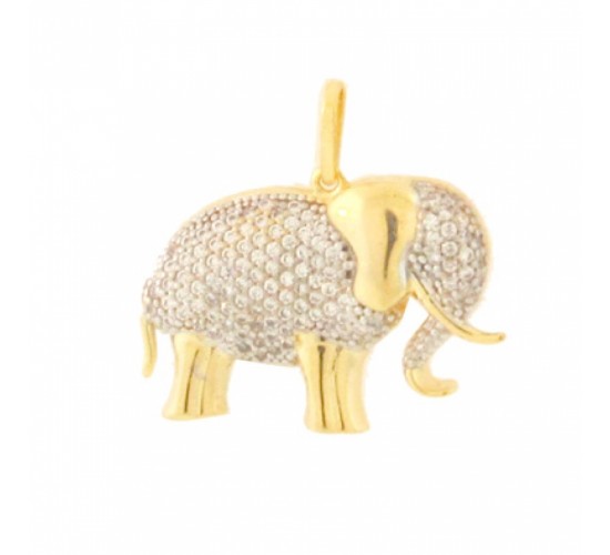 Pingente elefante zirconia cristal. 160927